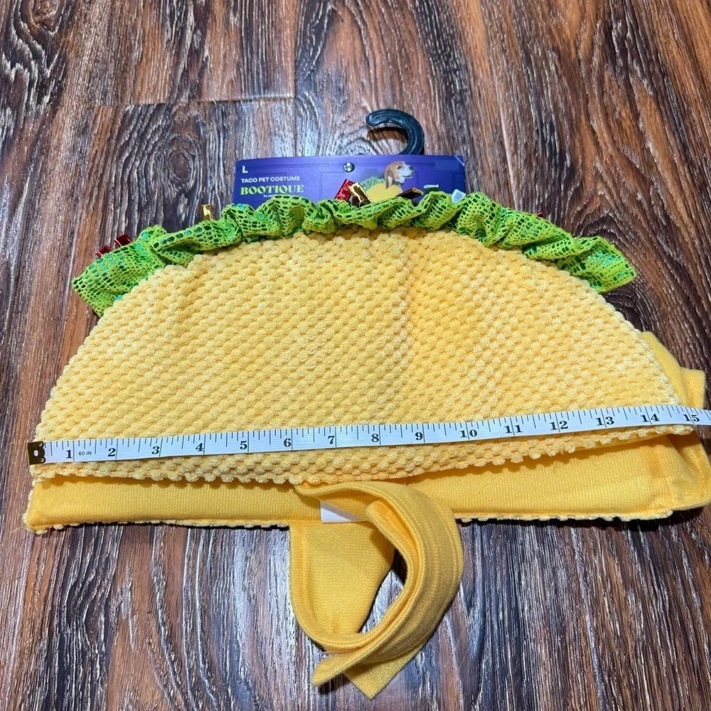 Bootique Festive Taco‎ Dog Costume Petco - Yellow & Green Size L